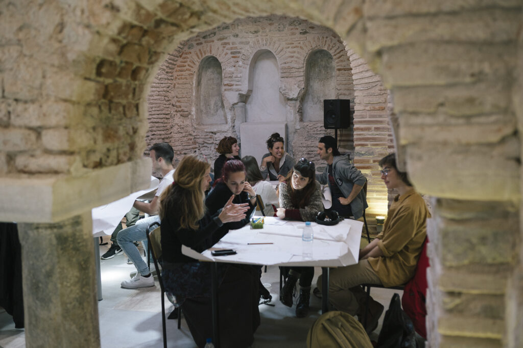First day of the workshop, Byzantine Bath, Thessaloniki (2019)