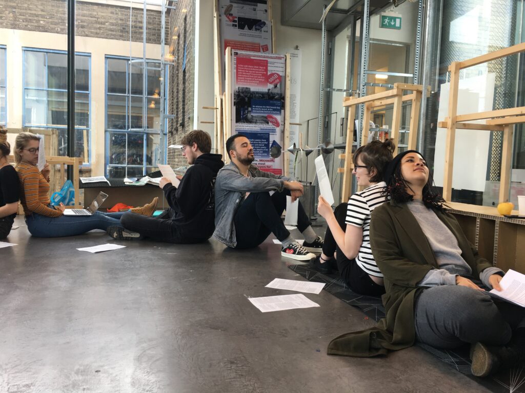 a small listening gesture with students at KABK, The Hague (2018)